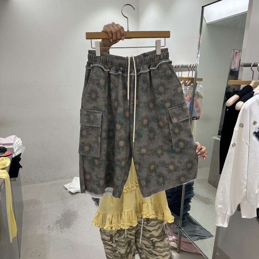 REPELLER韓國直郵實拍女裝新款推薦人氣休閑職業短褲迷彩REPELLER短褲