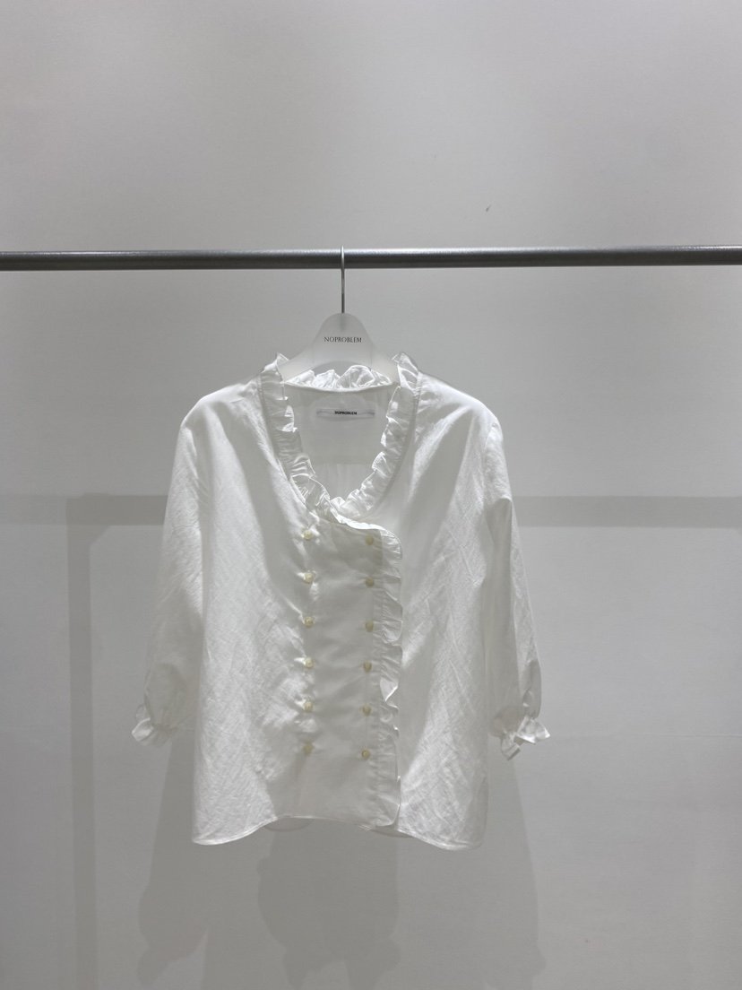 NOPROBLEM韓國直郵女士新品休閑熱賣職業推薦時尚襯衫蕾絲衫NOPROBLEM襯衫/蕾絲衫