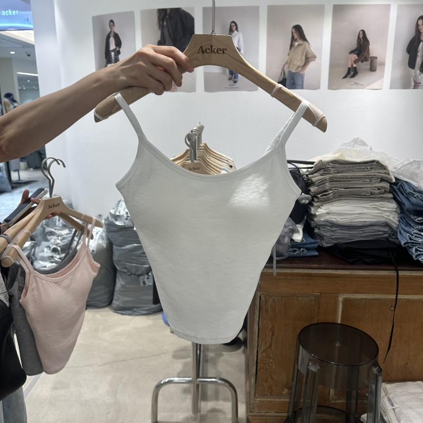 ACKER韓國東大門代購女士新品推薦休閑時尚26春夏吊帶背心羅紋ACKER吊帶/背心