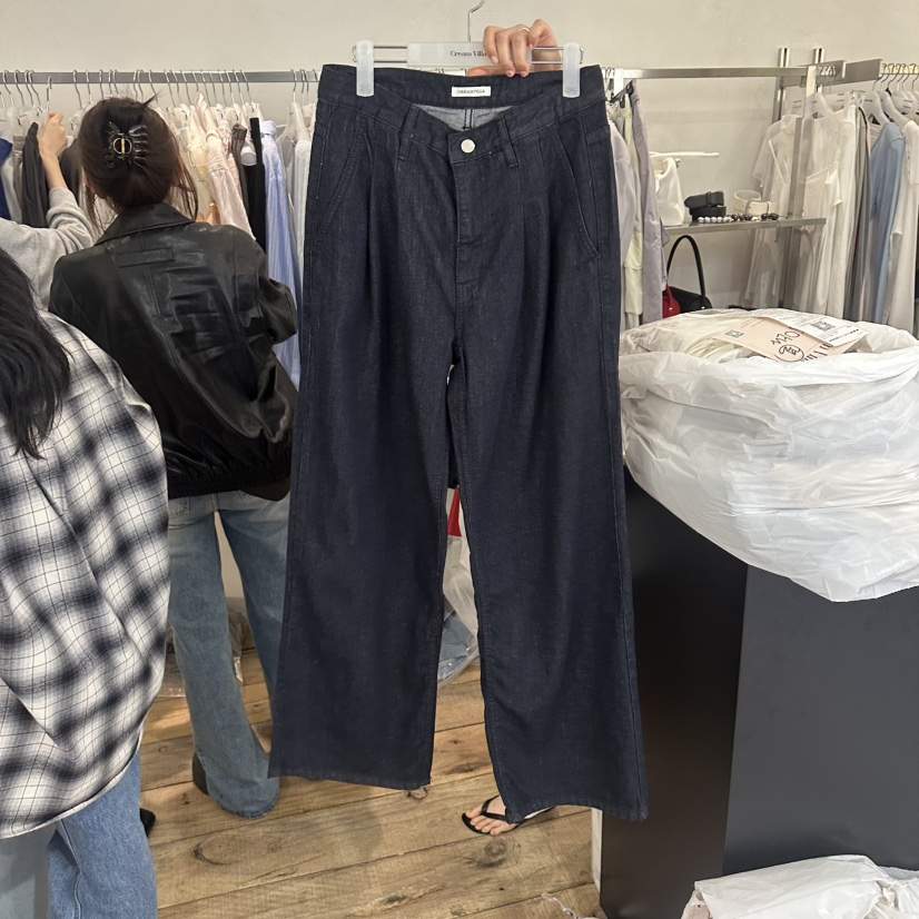 CREAM VILLA韓國直郵實拍女裝新款熱賣牛仔褲CREAMVILLA牛仔褲