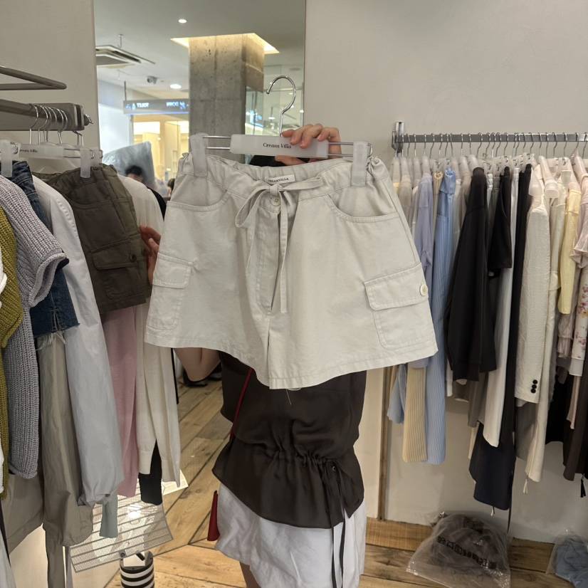 CREAM VILLA韓國代購女士新品熱賣短褲水洗CREAMVILLA短褲
