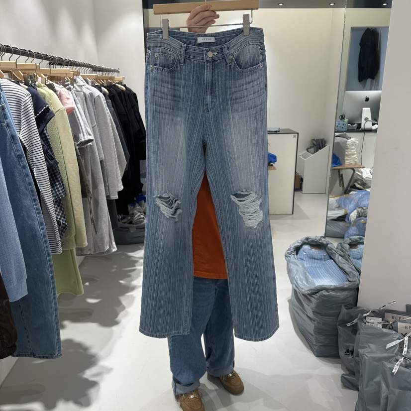 BEENS韓國代購女裝新品休閑熱賣職業時尚26春夏牛仔褲復古BEENS牛仔褲