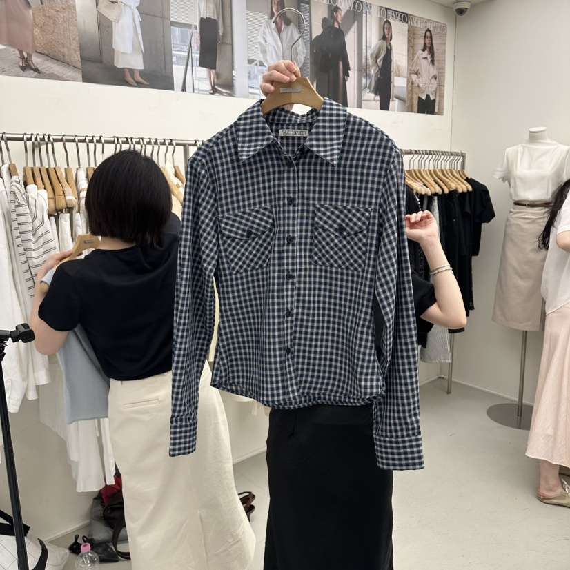 MER韓國直郵女士新款人氣熱賣26春夏休閑推薦職業襯衫蕾絲衫MER/ANGELO BIANCO襯衫/蕾絲衫