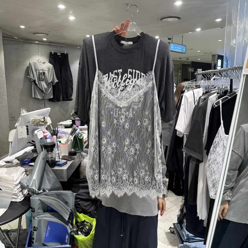 HERTZ-P韓國直郵實拍女裝新款休閑職業熱賣時尚T恤假兩件HERTZ-PT恤