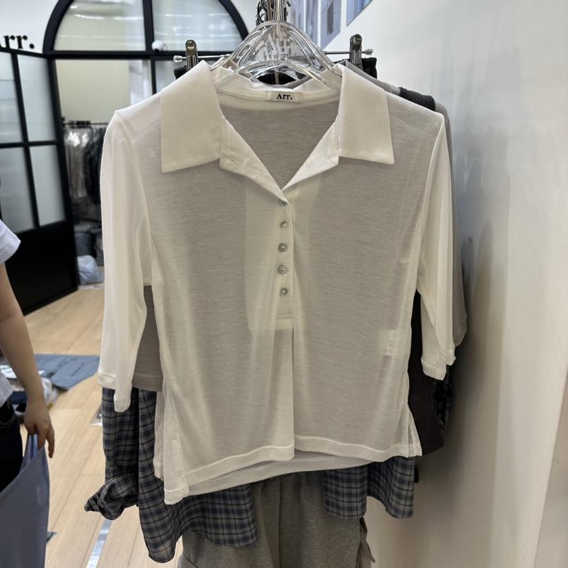 ARR韓國直郵實拍女裝新款時尚職業人氣26春夏休閑推薦T恤ARRT恤