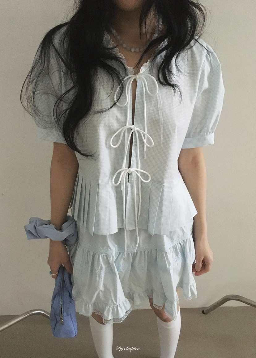 BY CHAPTER韓國直郵女士新品休閑熱賣職業時尚襯衫蕾絲衫BY Chapter襯衫/蕾絲衫