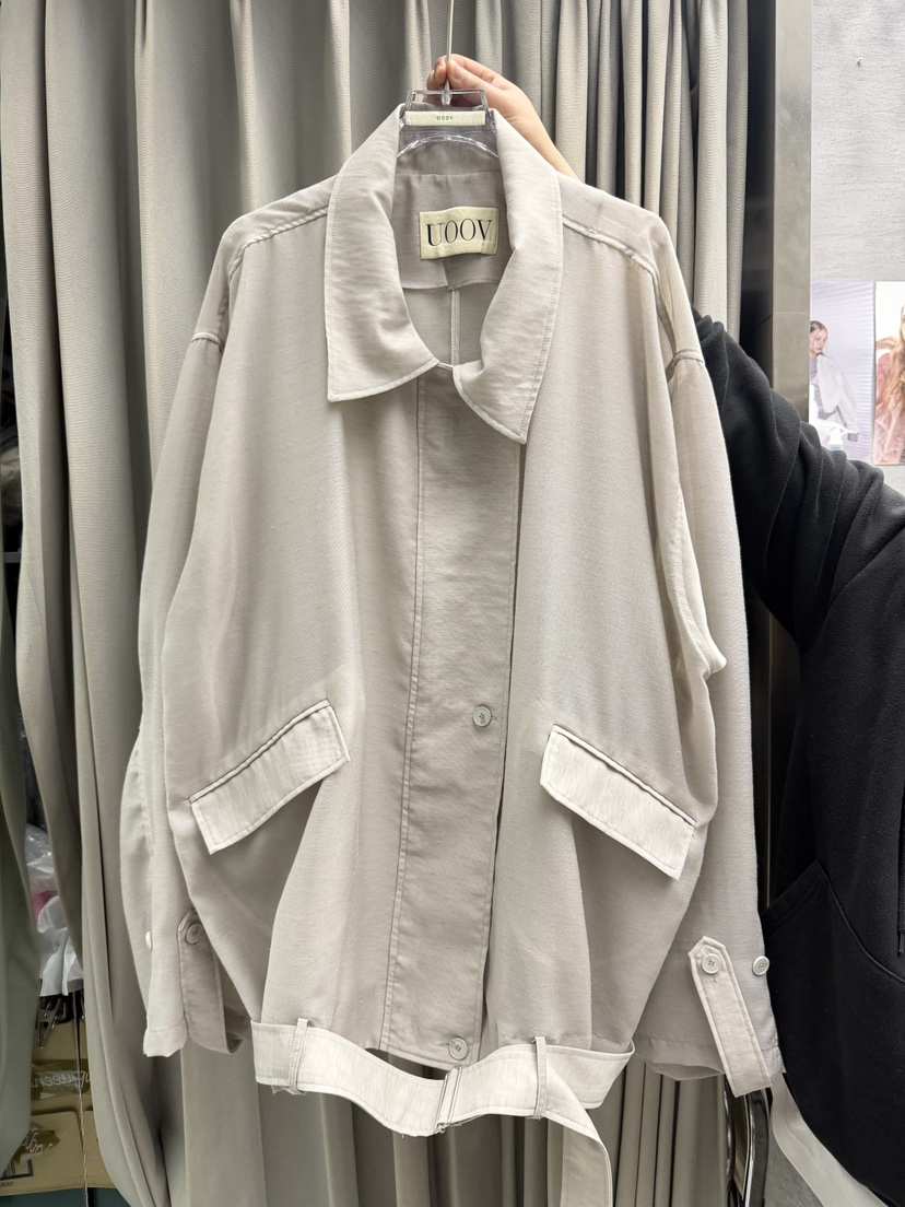 UOOV韓國東大門代購女士新款休閑熱賣26春夏職業夾克含腰帶UOOV夾克