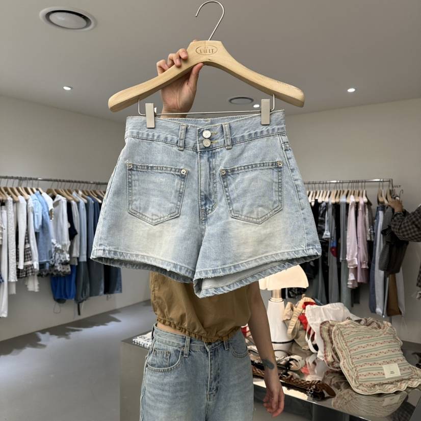 VAULT韓國直郵實拍女士新款人氣職業時尚推薦熱賣短褲口袋VAULT短褲