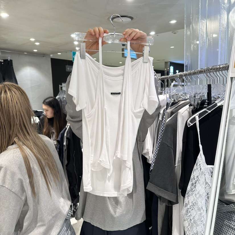 HERTZ-P韓國直郵實拍女裝新品休閑職業時尚推薦T恤假兩件HERTZ-PT恤