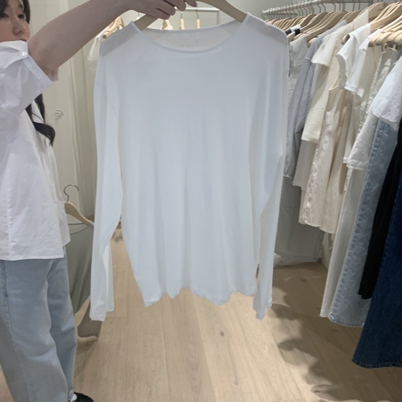 LIFFEY韓國直郵實拍女士新款職業人氣熱賣推薦長袖T恤亞麻LIFFEY長袖T恤