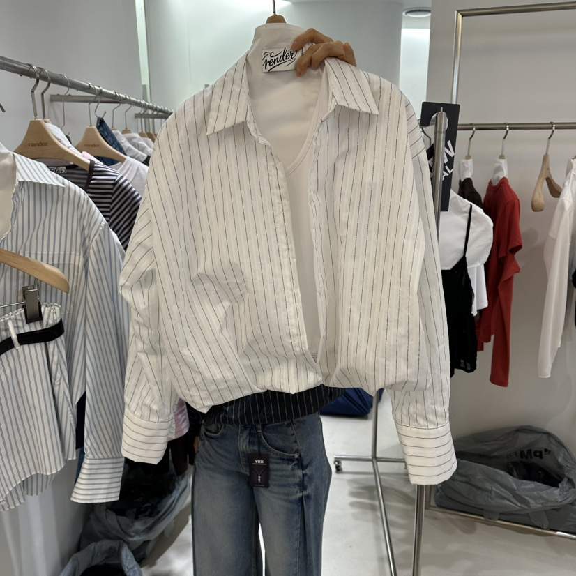 RENDER韓國東大門代購女士新品人氣時尚襯衫蕾絲衫不含內搭RENDER襯衫/蕾絲衫