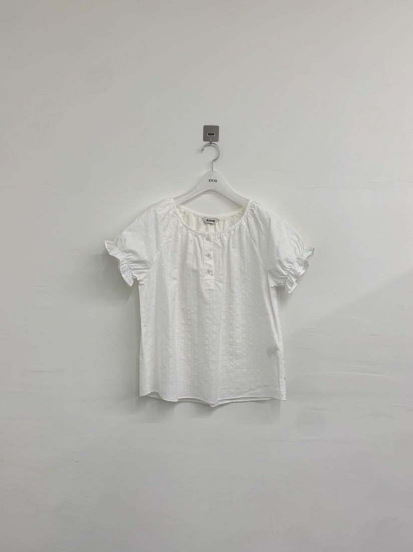 ANOU韓國東大門直郵女裝新款休閑職業推薦襯衫蕾絲衫泡泡袖ANOU襯衫/蕾絲衫