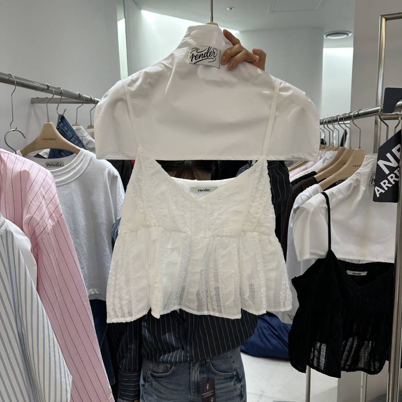 RENDER韓國代購女士新款26春夏熱賣休閑人氣職業吊帶背心RENDER吊帶/背心