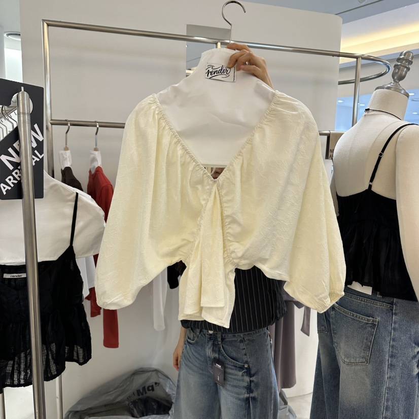 RENDER韓國代購女裝新品推薦休閑26春夏人氣職業襯衫蕾絲衫RENDER襯衫/蕾絲衫