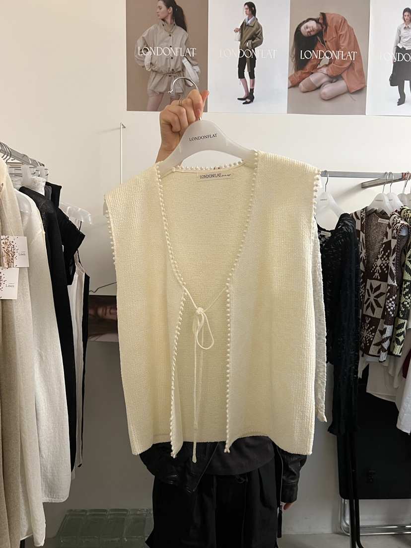 LONDON FLAT東大門代購女士新款真品26春夏推薦馬甲提花LONDON FLAT馬甲