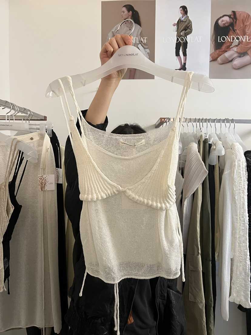 LONDON FLAT東大門直郵女裝新品推薦26春夏吊帶背心亞麻布LONDON FLAT吊帶/背心