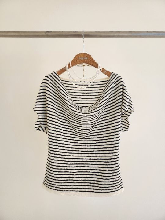 FEMME東大門代購女裝新款人氣休閑26春夏職業真品針織衫條紋FEMME針織衫