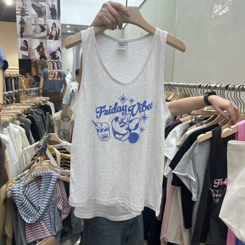 STICK WITH東大門實拍女士新品真品休閑熱賣人氣吊帶背心STICK WITH吊帶/背心