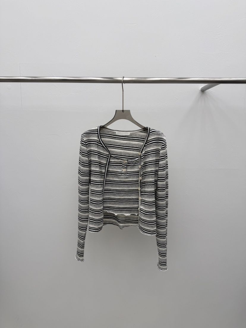 SEARE/PRETZEL韓國代購女士新款26春夏休閑套裝兩件套條紋SEARE/PRETZEL套裝