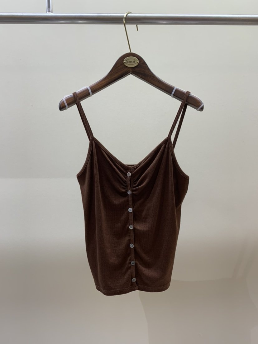 CAMEL-P東大門實拍女士新品真品吊帶背心紐扣Came_l 家吊帶/背心