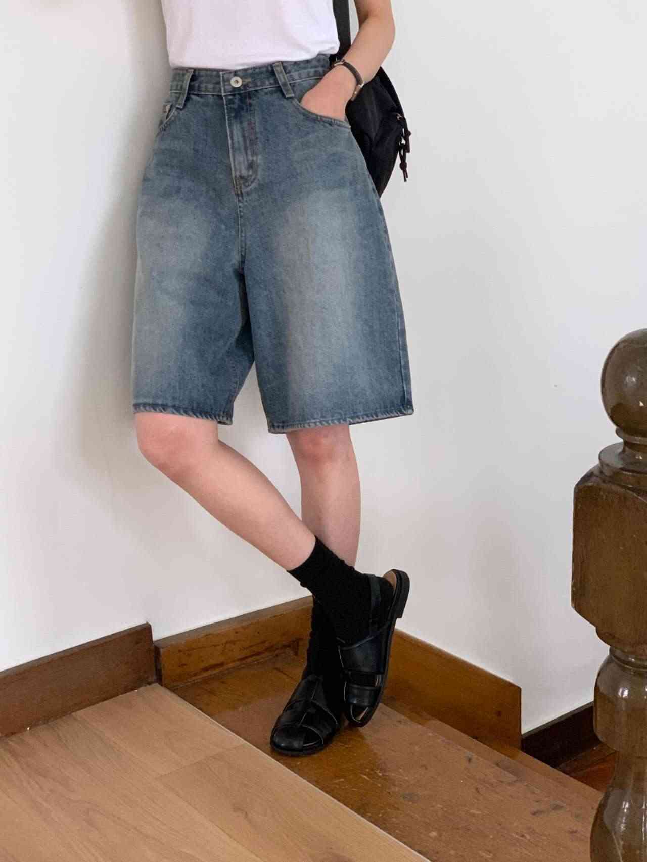 THREE QUARTER-쓰리쿼터-OT東大門實拍女裝新品職業短褲THREE QUARTER短褲