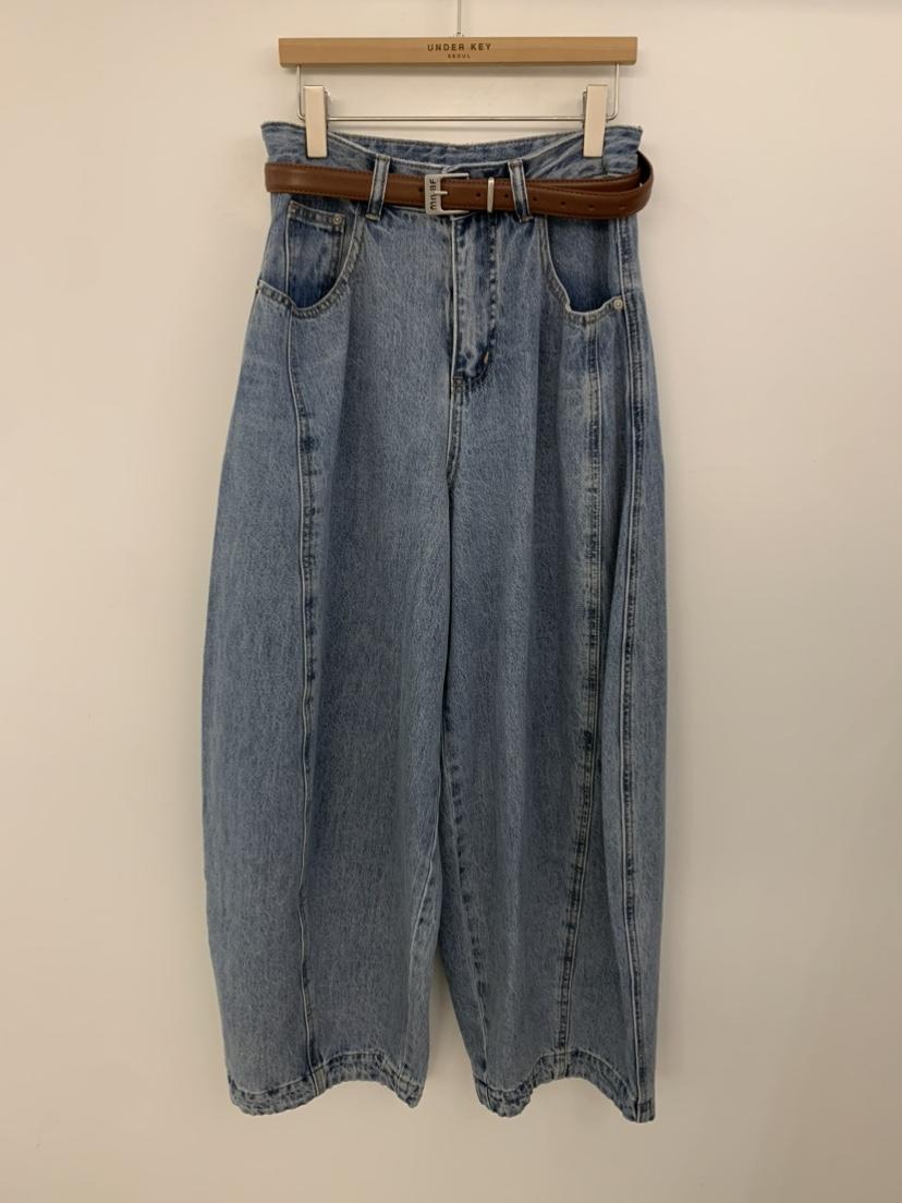 UNDER KEY韓國東大門直郵女裝新品休閑推薦牛仔褲不含腰帶UNDER KEY牛仔褲