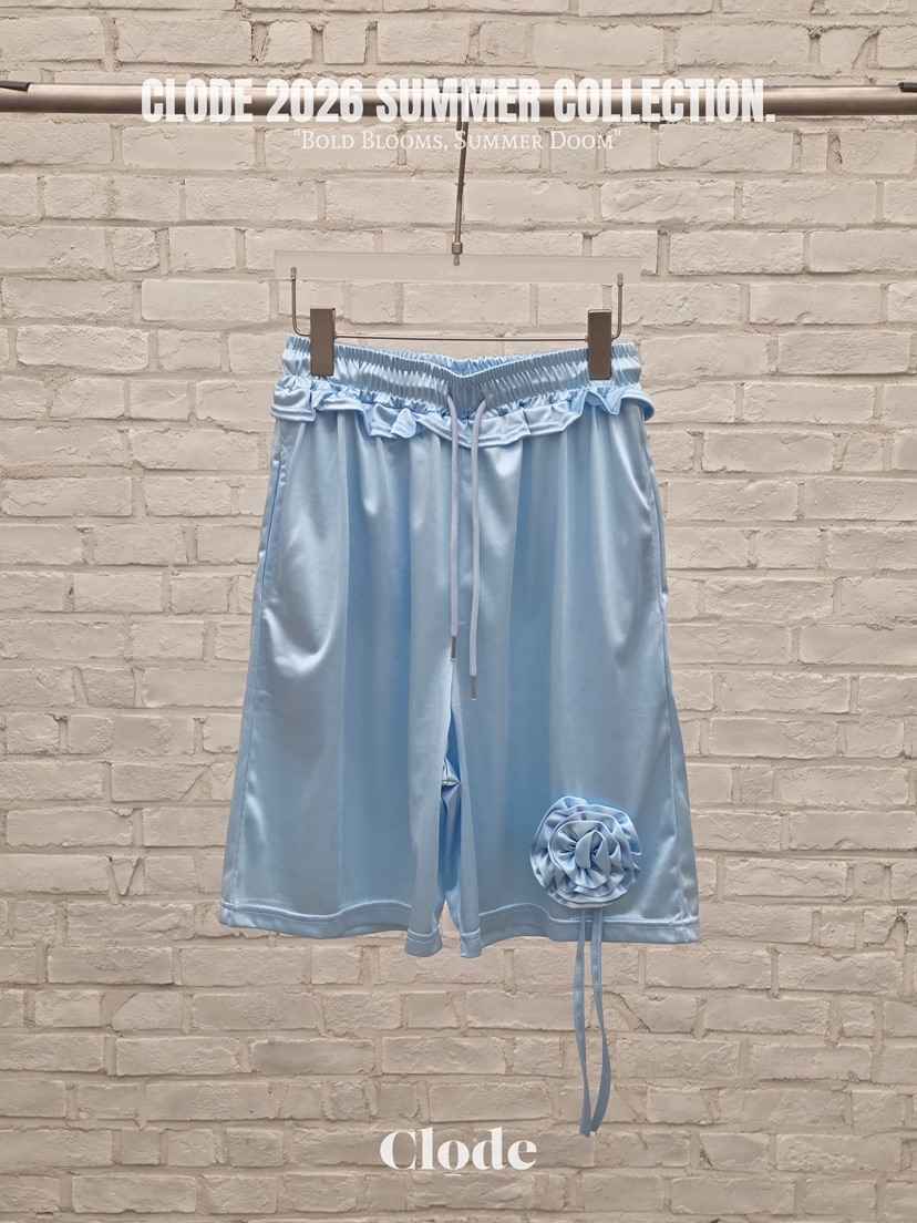 CLODE韓國東大門直郵女裝新款26春夏休閑時尚職業短褲緞面CLODE短褲