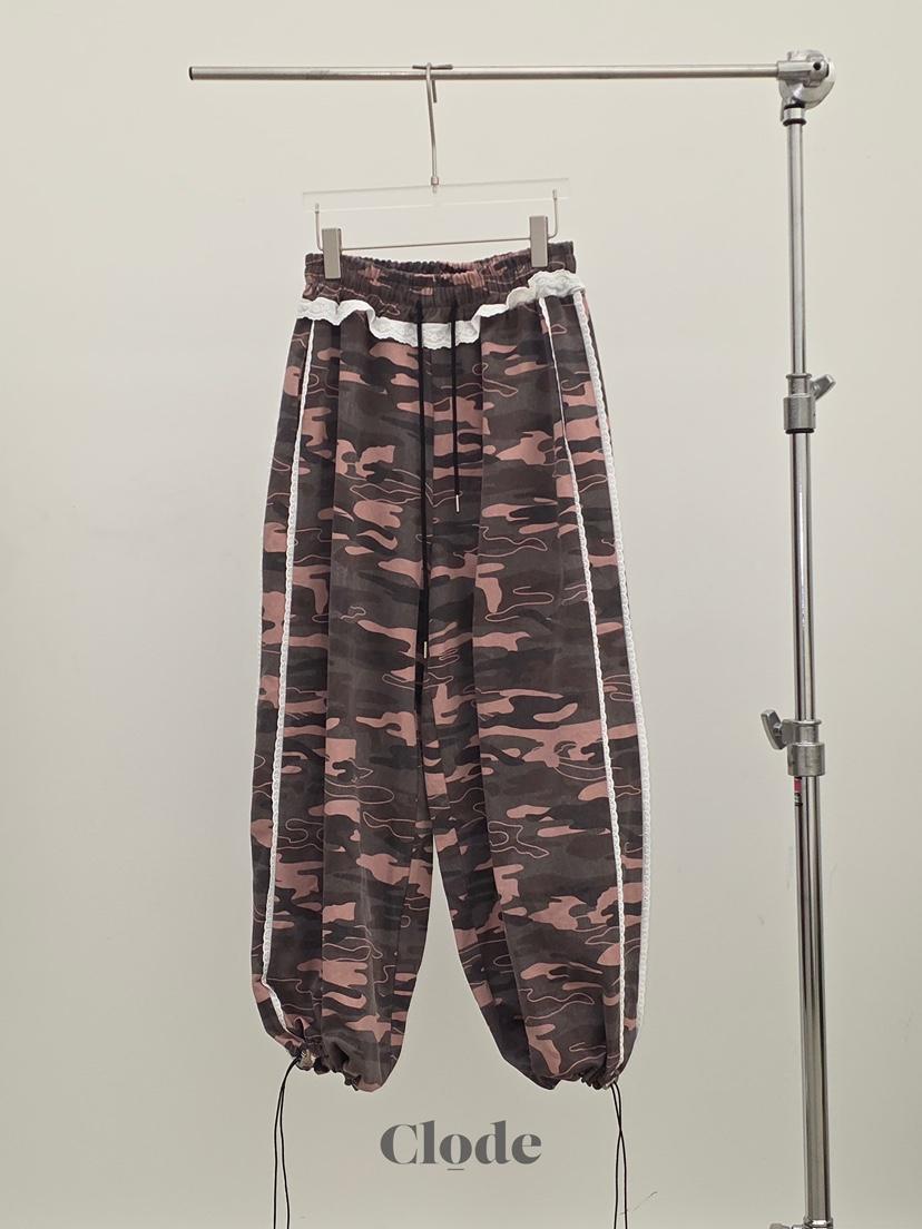CLODE韓國直郵女士新款人氣休閑時尚26春夏職業休閑褲迷彩CLODE休閑褲