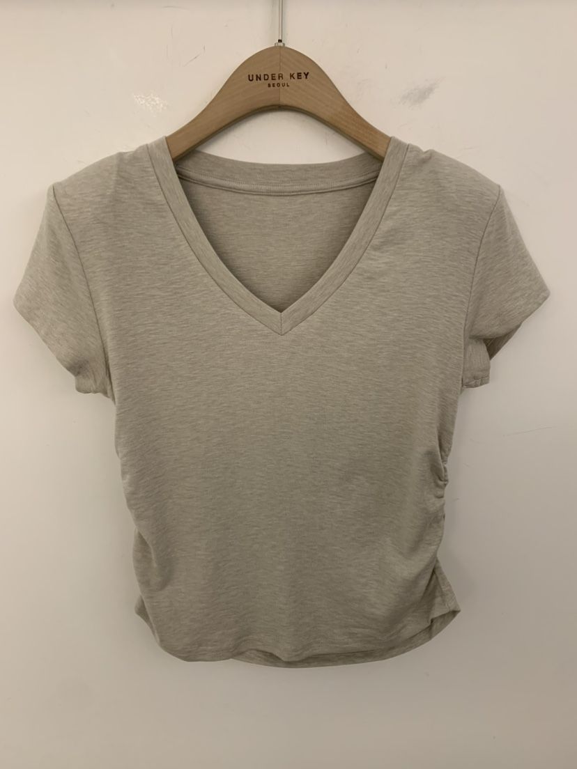 UNDER KEY韓國東大門代購女士新款人氣熱賣休閑時尚T恤褶皺UNDER KEYT恤