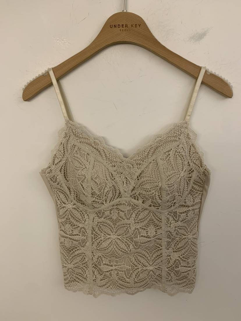 UNDER KEY韓國直郵女裝新款時尚26春夏人氣吊帶背心蕾絲UNDER KEY吊帶/背心