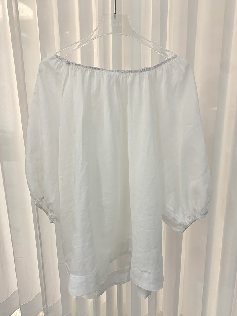 FABRIC韓國東大門直郵女士新品休閑時尚襯衫蕾絲衫亞麻開衩FABRIC襯衫/蕾絲衫