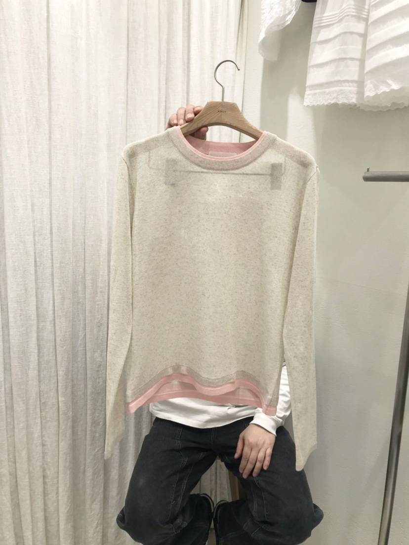 AHOY韓國直郵實拍女士新款推薦職業人氣休閑26春夏針織衫撞色AHOY針織衫