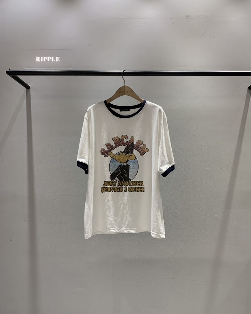 RIPPLE-P韓國直郵女士新款26春夏推薦時尚職業休閑熱賣T恤RIPPLE-PT恤