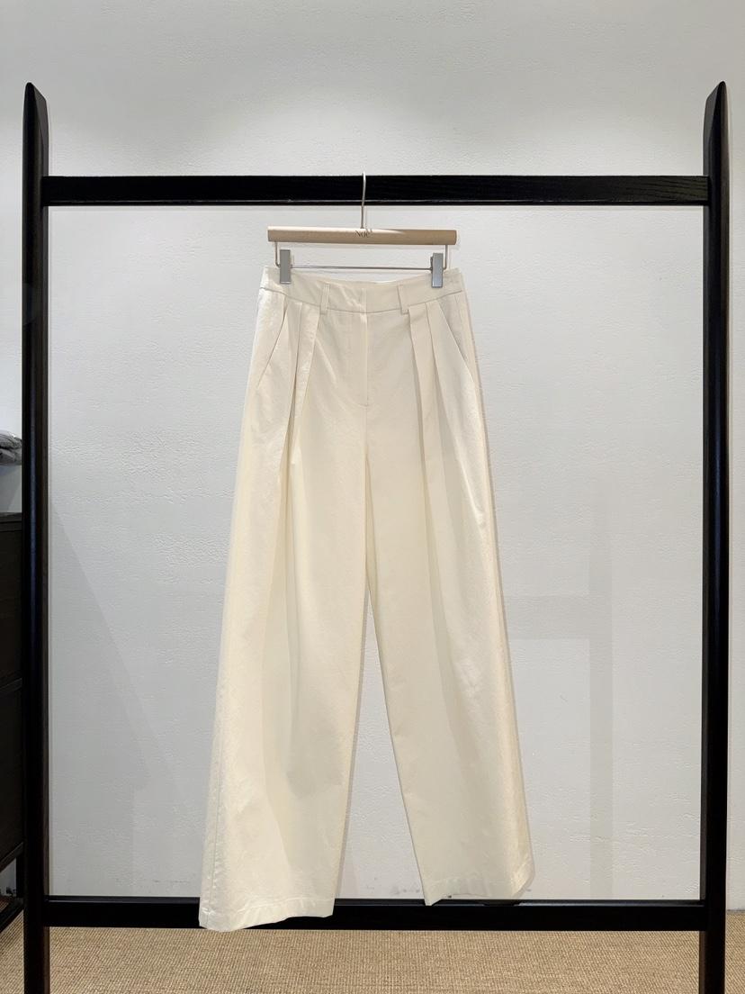 NDE韓國直郵女裝新品時尚人氣推薦26春夏職業休閑褲棉質褶裥BOHEME_NDE休閑褲