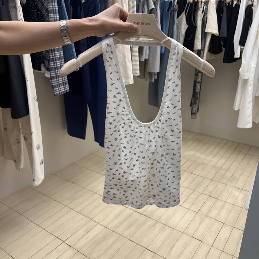 THEPLAN韓國直郵女裝新款時尚職業推薦熱賣26春夏吊帶背心花朵THE PLAN吊帶/背心