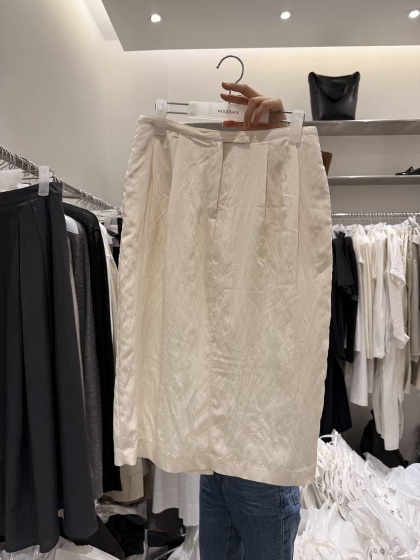 WOOD SAGE韓國直郵實拍女士新品職業半身裙中短裙百褶褶裙WOOD SAGE半身裙/中短裙