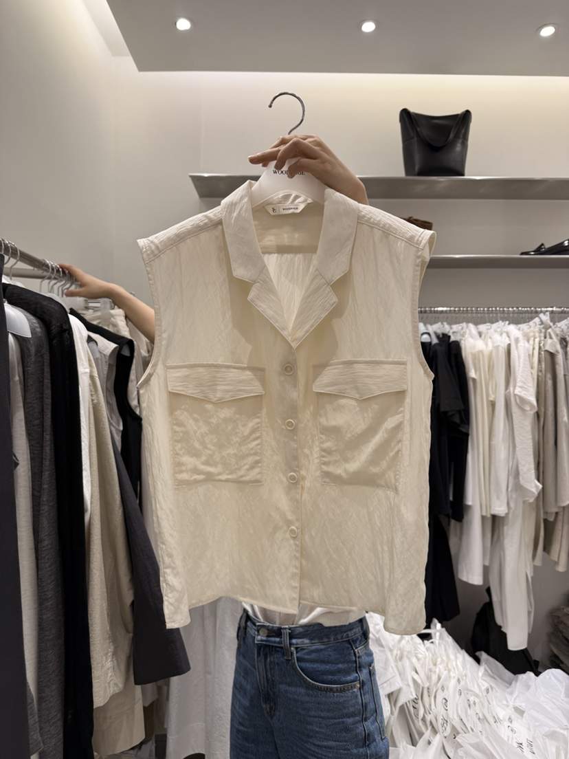 WOOD SAGE韓國直郵女裝新品休閑推薦職業熱賣26春夏馬甲羊毛WOOD SAGE馬甲