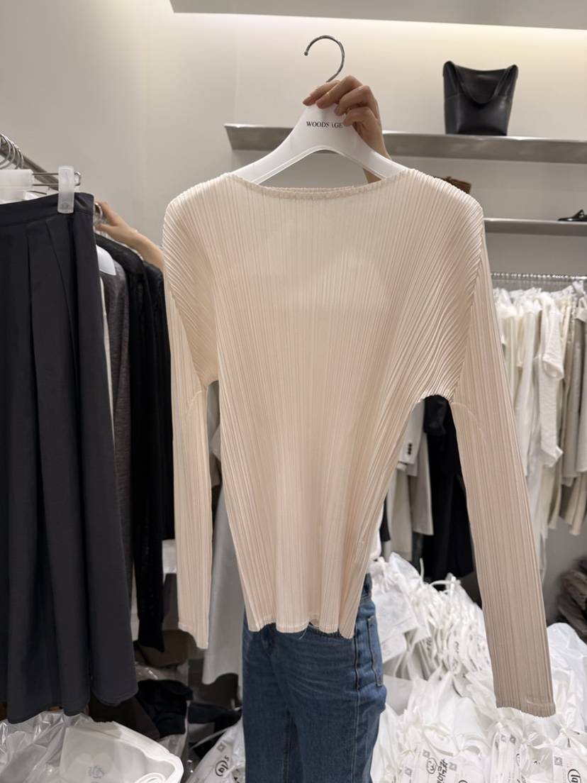 WOOD SAGE韓國東大門直郵女士新款推薦人氣長袖T恤船領褶裥WOOD SAGE長袖T恤