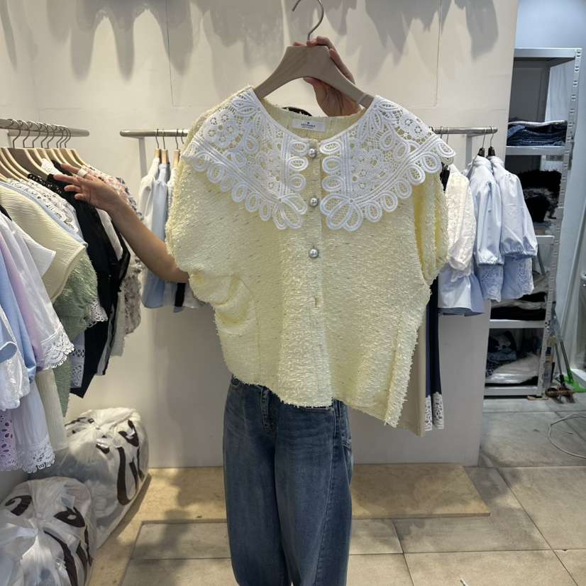 LADYBUG/ADORABLE韓國直郵實拍女士新品人氣推薦襯衫蕾絲衫ADORABLE/LADYBUG襯衫/蕾絲衫