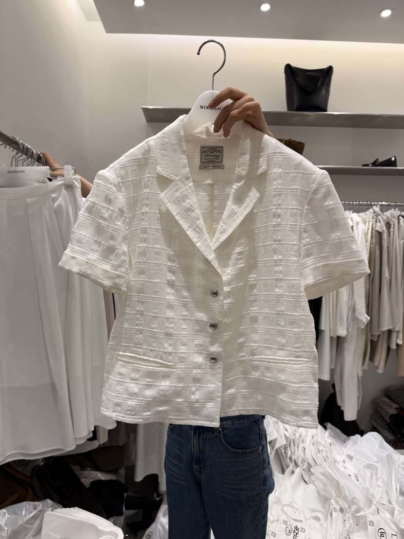 WOOD SAGE韓國代購女裝新款推薦職業26春夏休閑夾克粗花呢WOOD SAGE夾克