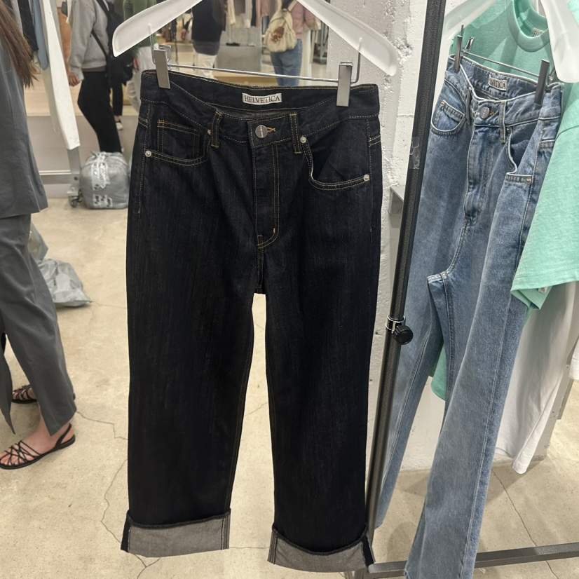 HELVETICA韓國直郵女裝新款熱賣休閑時尚人氣職業推薦牛仔褲HELVETICA牛仔褲