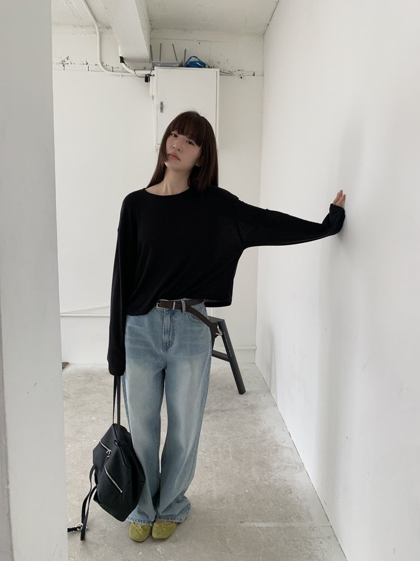 LOGARDEN韓國代購女裝新品休閑熱賣時尚職業推薦26春夏長袖T恤LO GARDEN長袖T恤