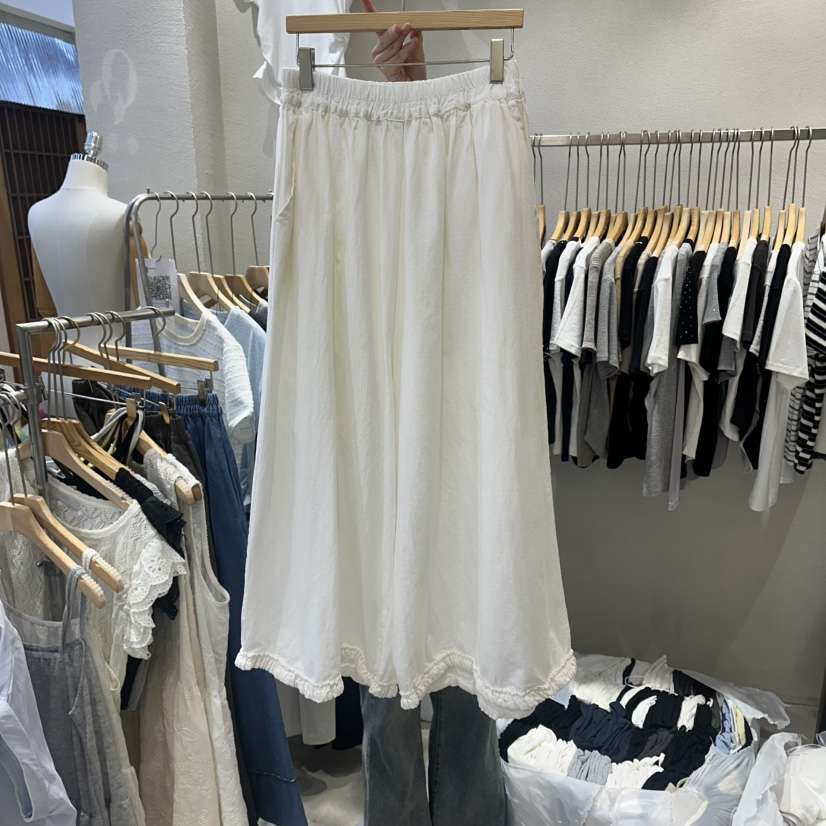 HIPTIQUE韓國代購女裝新款推薦熱賣時尚職業休閑褲刺繡亞麻HIPTIQUE休閑褲