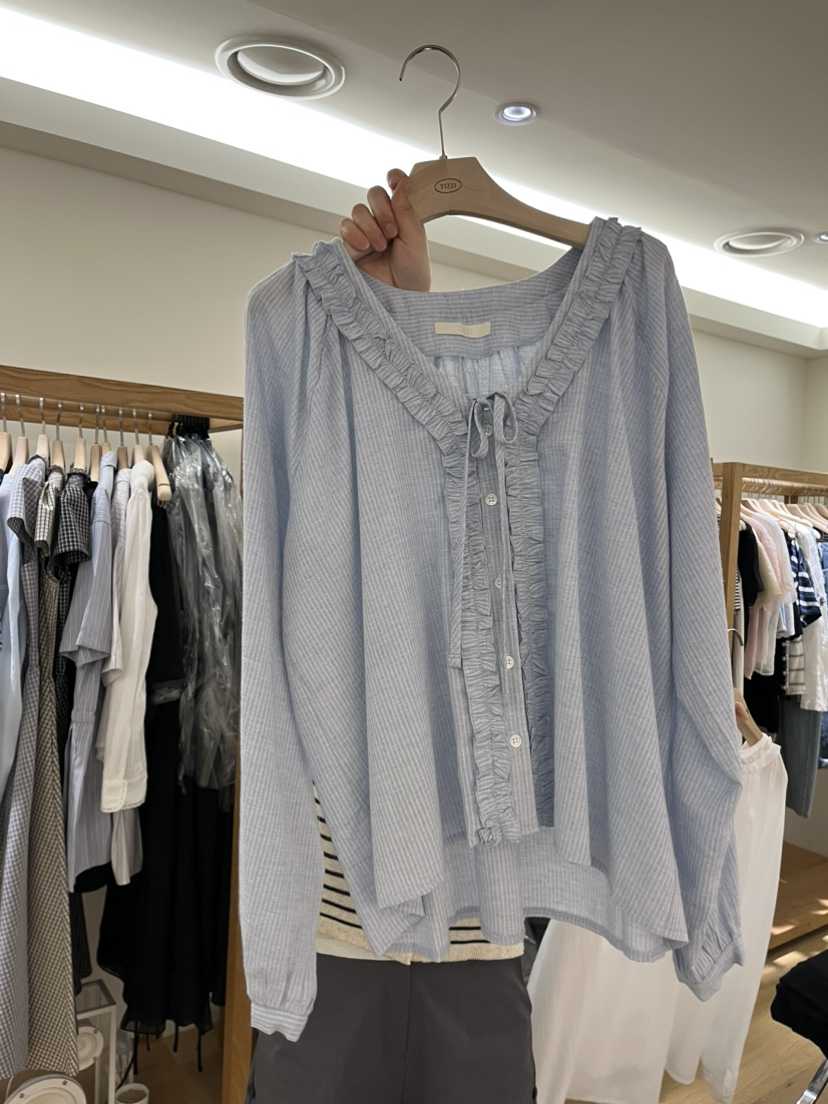 TIZZI韓國直郵女裝新品推薦熱賣26春夏休閑人氣襯衫蕾絲衫TIZZI襯衫/蕾絲衫