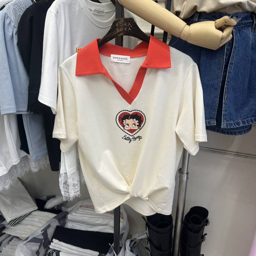 BORA BORA韓國直郵實拍女士新款人氣熱賣休閑職業26春夏T恤BORA BORAT恤