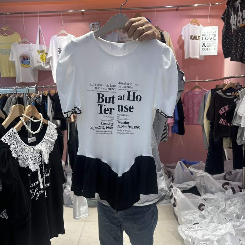 K STORY韓國東大門直郵女士新款時尚推薦職業休閑人氣T恤K STORYT恤