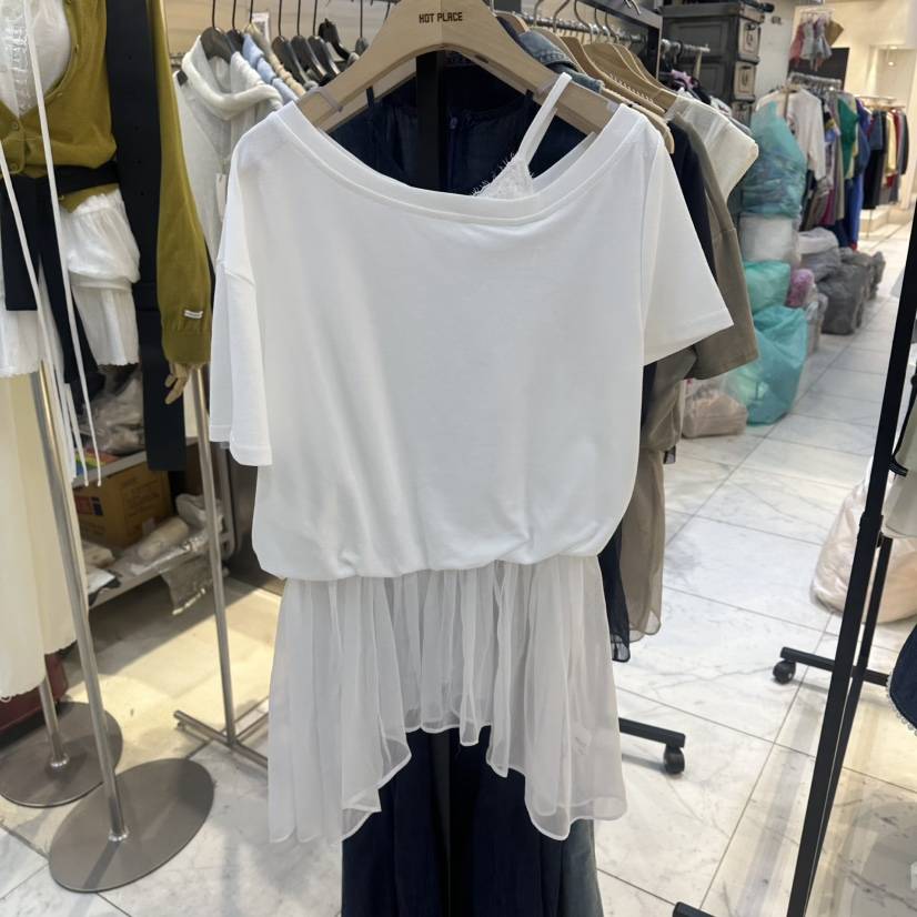 HOT PLACE/DREAM GIRIS/HOT ISSUE韓國代購女士新品職業T恤不對稱HOT PLACE/DREAM GIRIS/HOT ISSUET恤