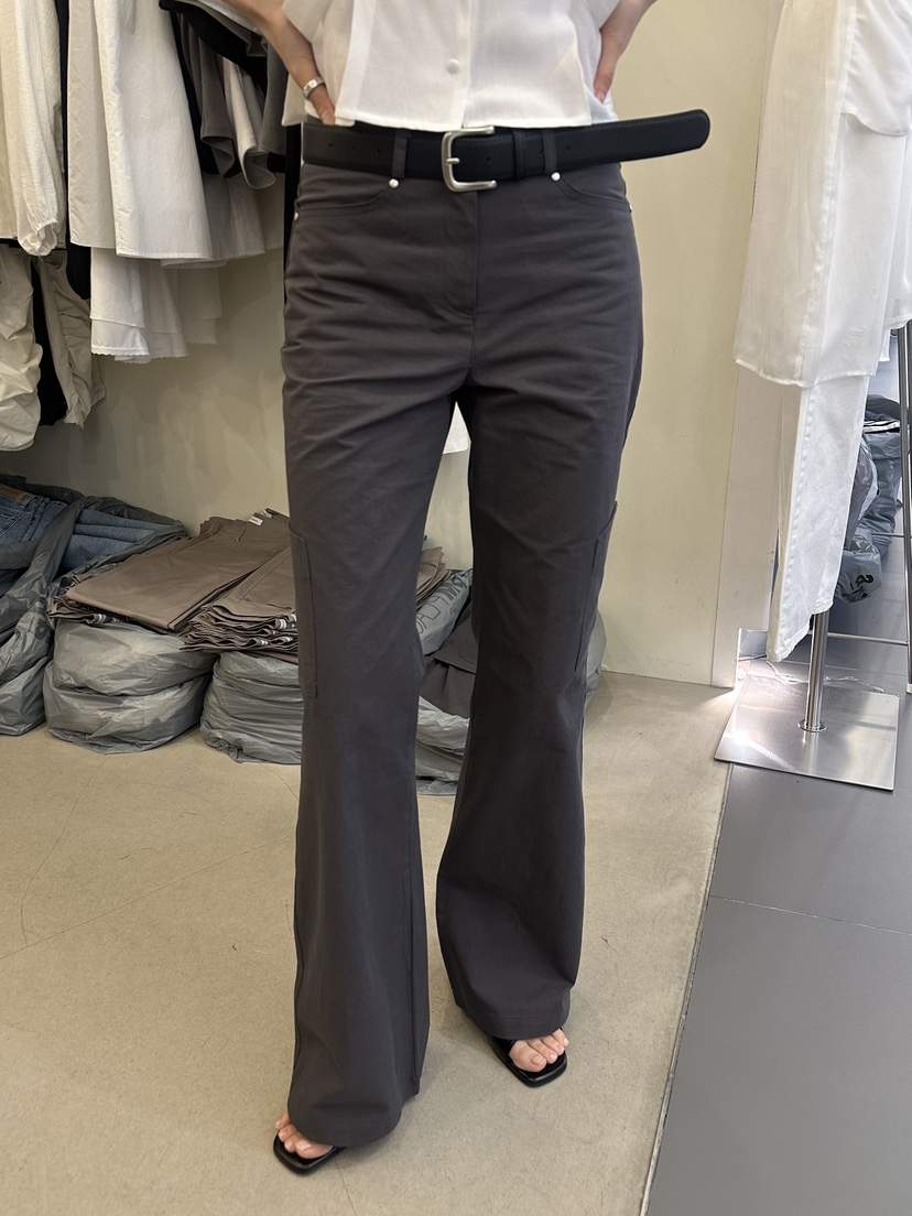 MONDAYMORING韓國直郵女裝新款人氣休閑褲不含腰帶喇叭褲MONDAYMORING休閑褲