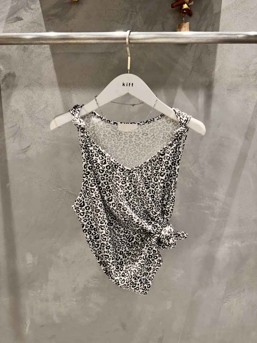 KIFF韓國東大門直郵女士新品時尚職業推薦熱賣吊帶背心豹紋KIFF吊帶/背心