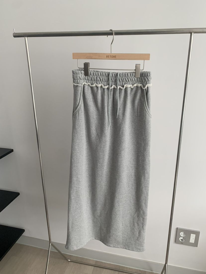 BETONE韓國代購女裝新品熱賣休閑推薦時尚人氣長裙毛圈布BETONE長裙